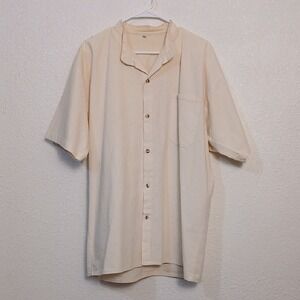 Men's Cream Short Sleeve Shirt